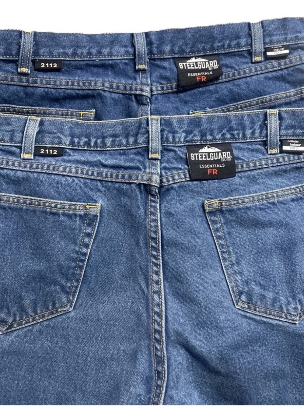 SteelGuard NFPA 2112 FR Men’s Blue Denim CAT 2 36x28 lot of 2